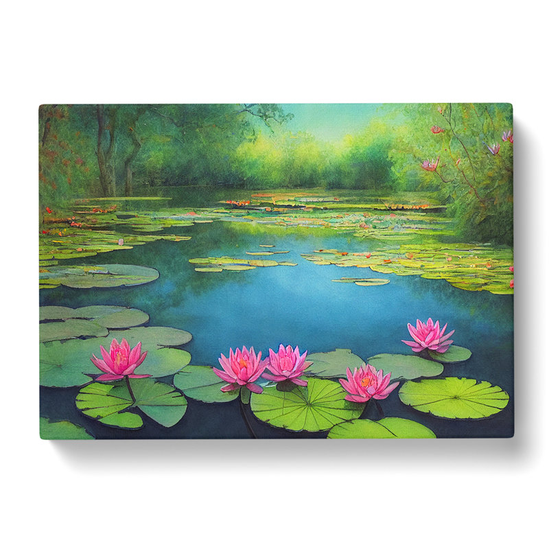Lily Pond Vol.3 - Wrapped Canvas, 35cm H x 50cm W x 3cm D