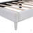 Twin Size Upholstered Cloud-Shape Bed ,Velvet Platform Bed With Headboard,No Box-Spring Needed
