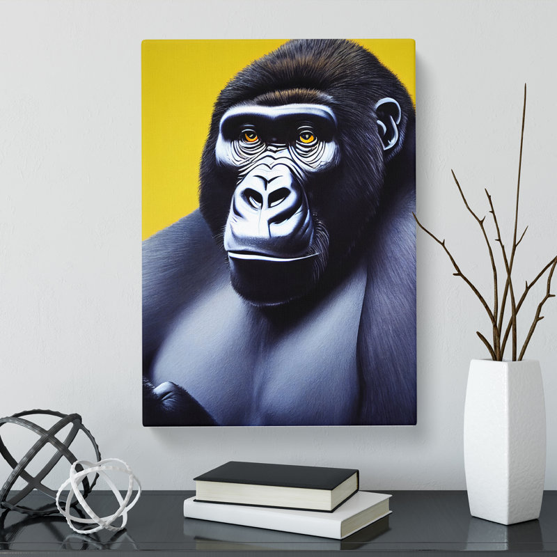 Gorilla Profile - Wrapped Canvas, 76cm H x 50cm W x 3cm D