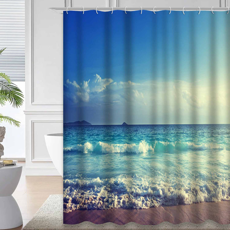 Rideau de douche Beach Sunset, L 72 po x l 78 po