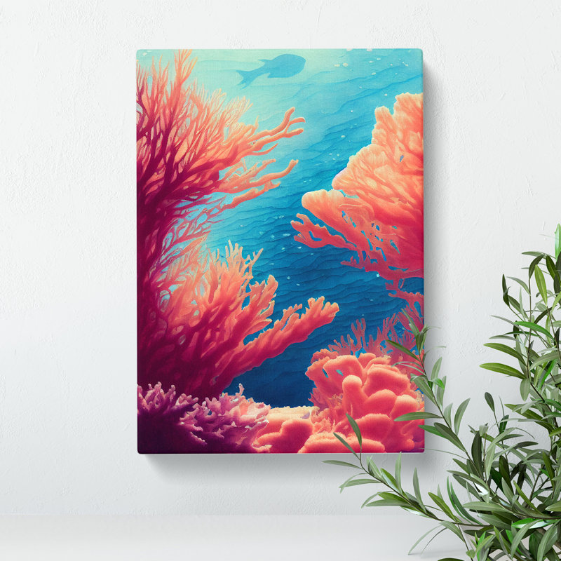 Stupendous Coral Reef - Wall Art, Wrapped Canvas, 50cm H x 35cm W, No Matte