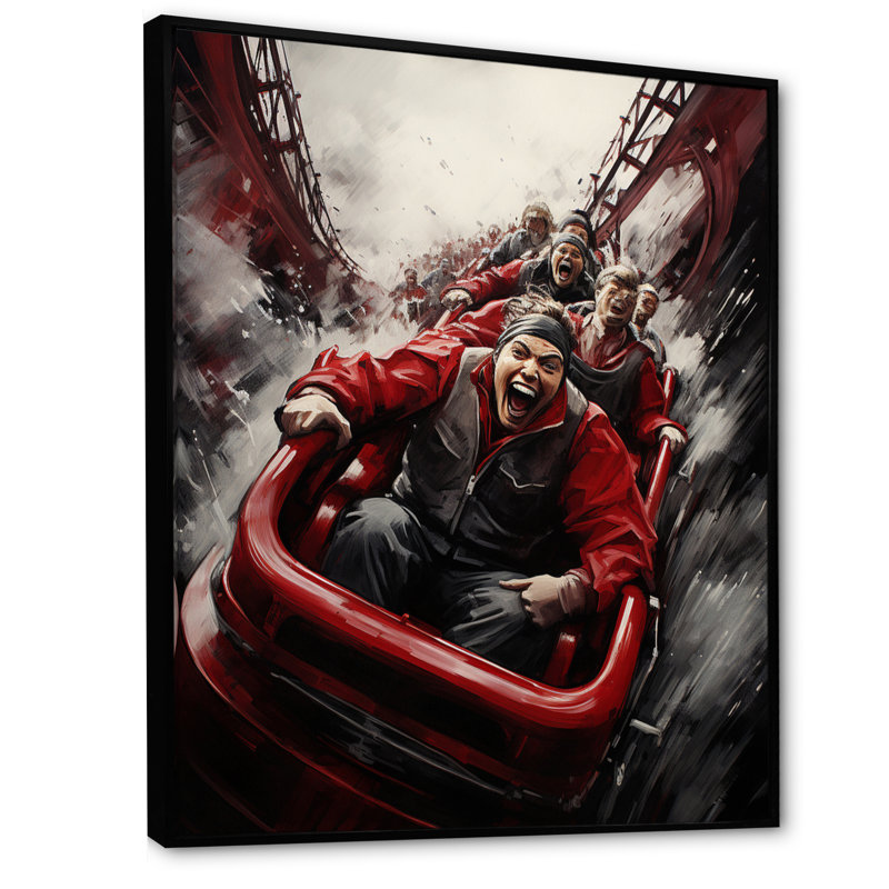 «Luecinda Rollercoaster Thrill Seekers Delight II», reproduction sur toile, H 20 po x l 12 po x P 1 po, Cadre flottant noir