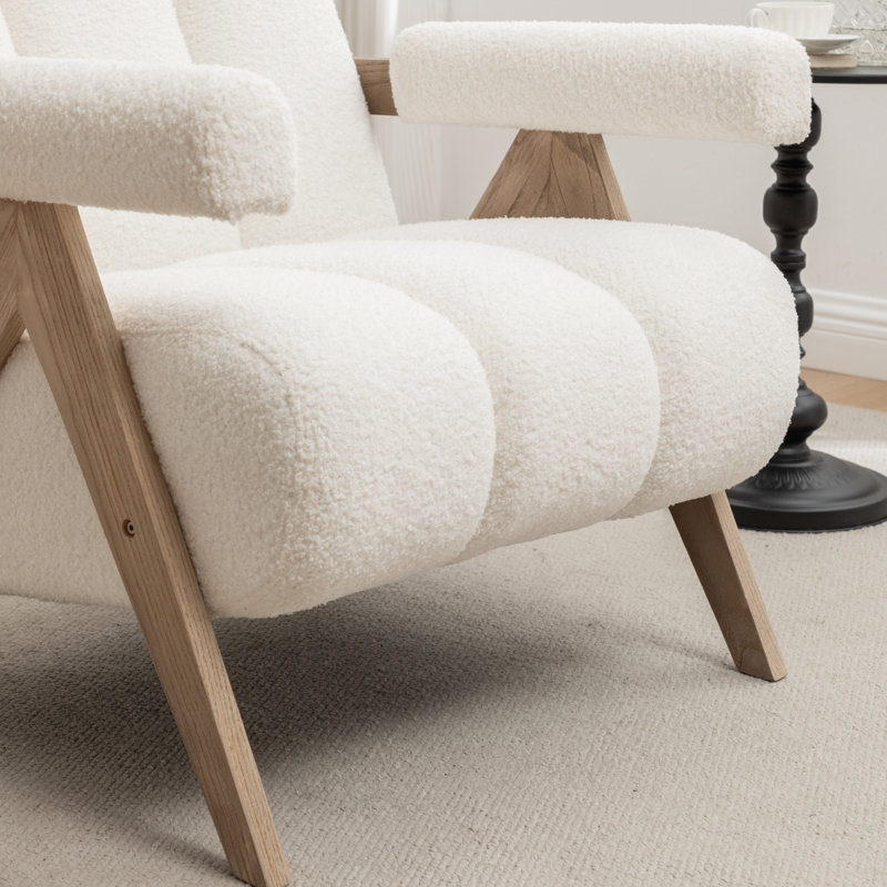 Fauteuil Bula, Polyester blanc, 1
