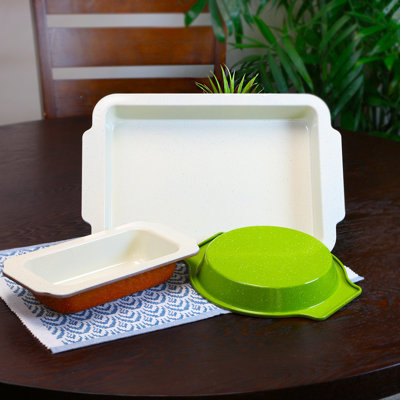 Colorsplash 3 Piece Non-Stick Ceramic Bakeware Set