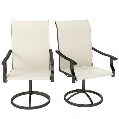 Ensemble de 2 chaises d'extérieur, chaises pivotantes