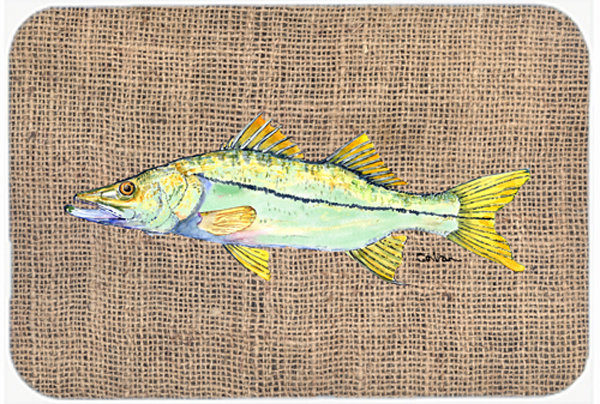 Caroline's Treasures Snook Fish Glass Cutting Board