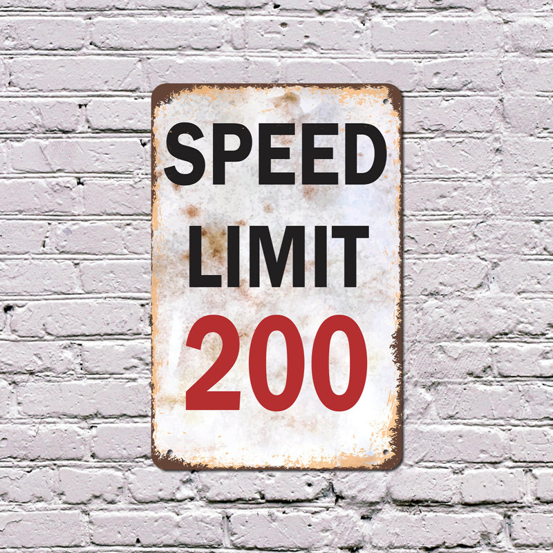 Speed Limit 200 (paquet de 2) en plastique 8 po x 12 po