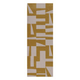 Geometric Area Rug in Mustard Yellow