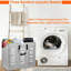 Triple Compartment Large Fabric Laundry Basket With Handles (Grey)