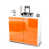 White/High-gloss orange