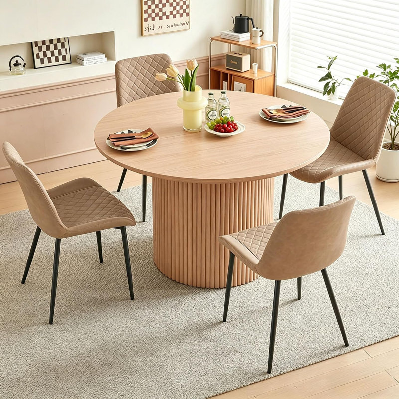 Dining Set, Chêne, Beige