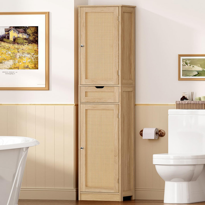 Grande armoire de rangement 67 po pour salle de bain