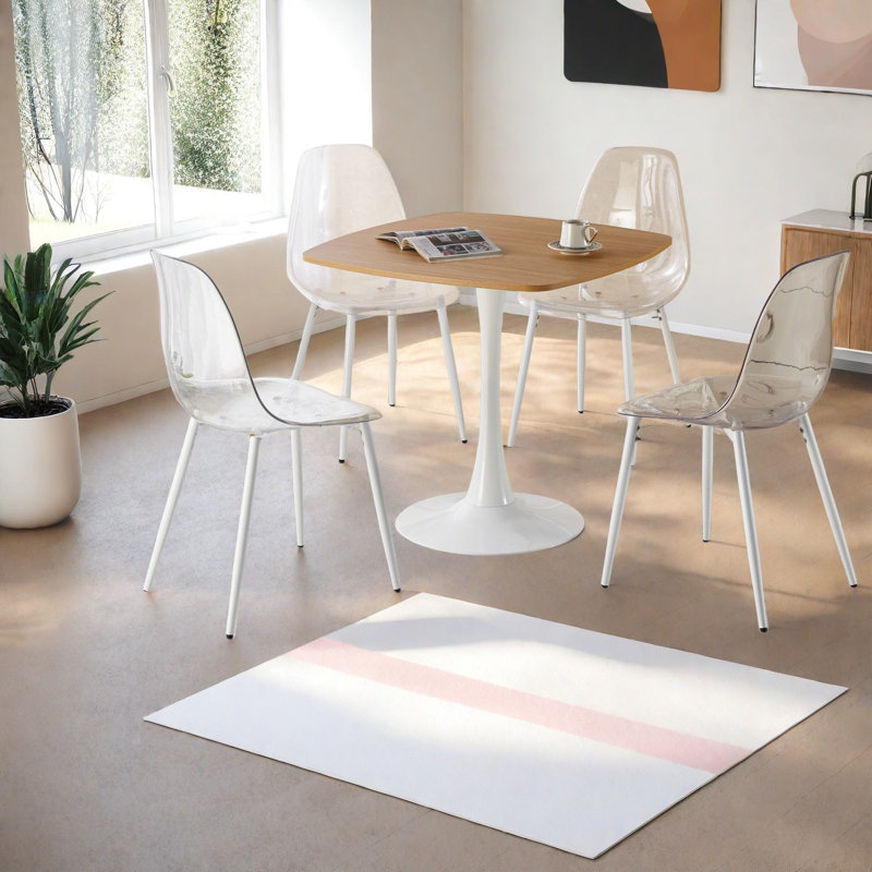 Ensemble de table de salle à manger moderne en MDF avec pieds en métal pour la cuisine à domicile