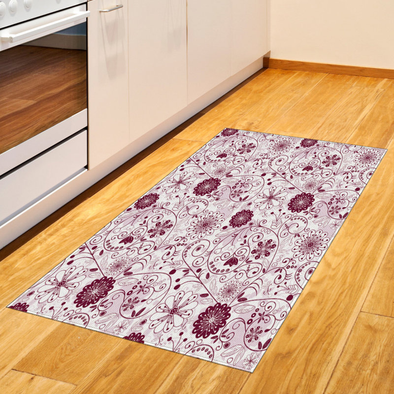 Floral High Density Long Fiber Poly Threads Decorative Area Rug Carpet, Rectangle 2'7" x 5'