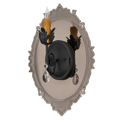 Antonia Steel Candle Wall Light