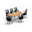 Rectangle 6 Person 80'' L Training Table and Chair Set with Casters-86134239