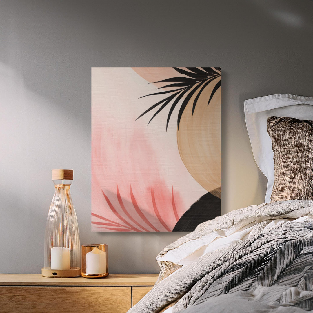 Abstract Palm Leaf Canvas Art - Gallery Wrapped Matte Print, Botanical Decor, Ready to Hang, Archival Quality, Modern Canvas Art
