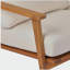 2-Piece Mid-Century Modern Patio Set, Acacia Wood Loveseat & Slatted Coffee Table with Weather-Resistant Cushions