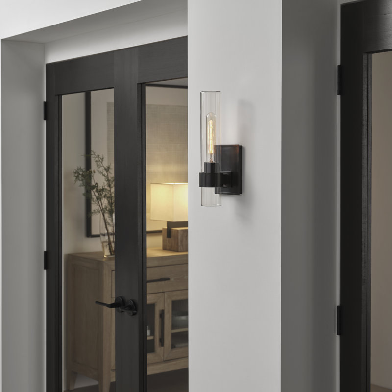 Ian K. Fowler Presidio Outdoor Sconce, Polished Nickel, 14" H x 4.75" W x 4.75" D
