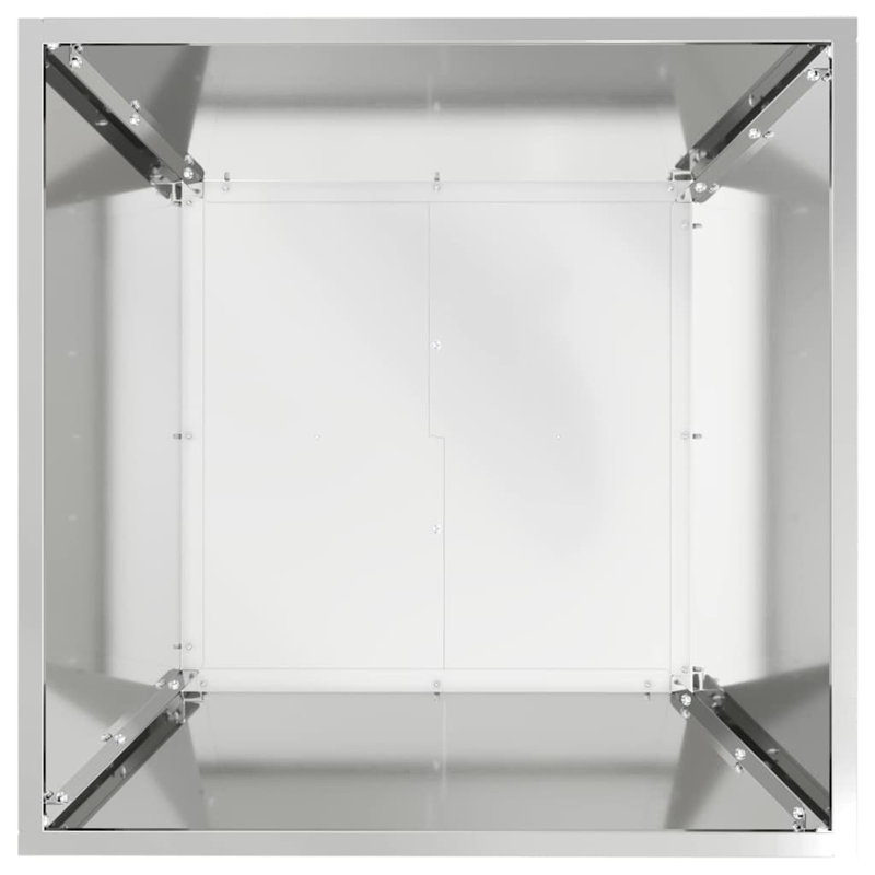 Garden Planter Decor Metal Trapezoidal Outdoor Modern Terrace Holder, 15cmH x 50cmW x 50cmD