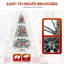  Arbre de Noël enneigé avec télécommande, 11 modes d'éclairage et base pliable-436309353