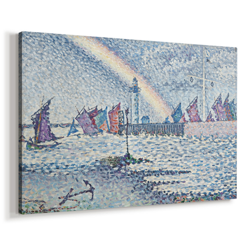 Harbor Scene with Rainbow-Paul Signac-Gallery Wrapped Canvas-1899, 40 x 60