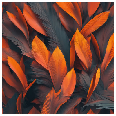 Housses de couette à feuilles orange