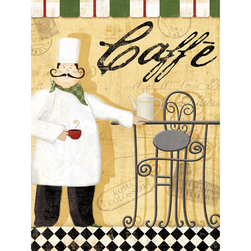 «Chefs Break III» sur toile par Véronique Charron, H 40 po x l 30 po