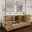 Meuble-lavabo double 71,1 po avec plateau en acrylique Victoria-98195075