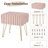 Modern Striped Faux Fur Vanity Stool with Metal Legs, Makeup Ottoman & Footrest for Bedroom-1132620979