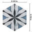 Cassis Hex Flower 8-5/8 In. X 9-7/8 In. Porcelain Vintage Wall & Floor Tile