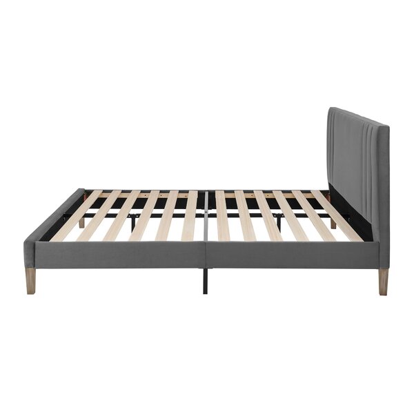 Wrought Studio Moniz Upholstered Low Profile Platform Bed & Reviews ...