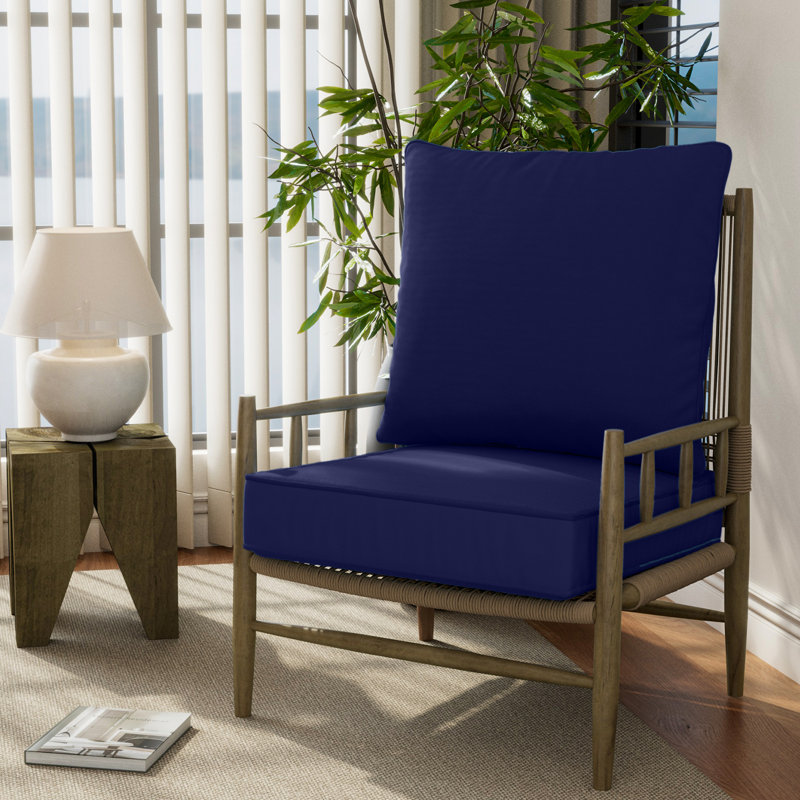 24" X 24" X 6" Outdoor Deep Seat Cushions Set - 6, 6, Navy Blue