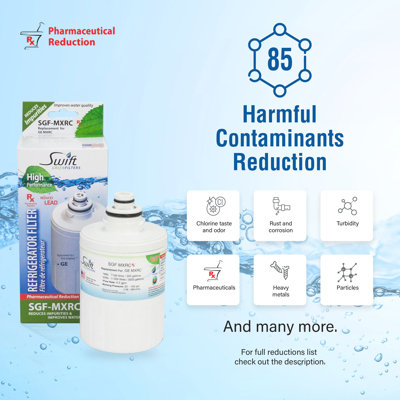 Swift Green Filters SGF-MXRC Rx Compatible Refrigerator Water Filter for FXRC, MXRC, FXRT, 469905, 3 Pack