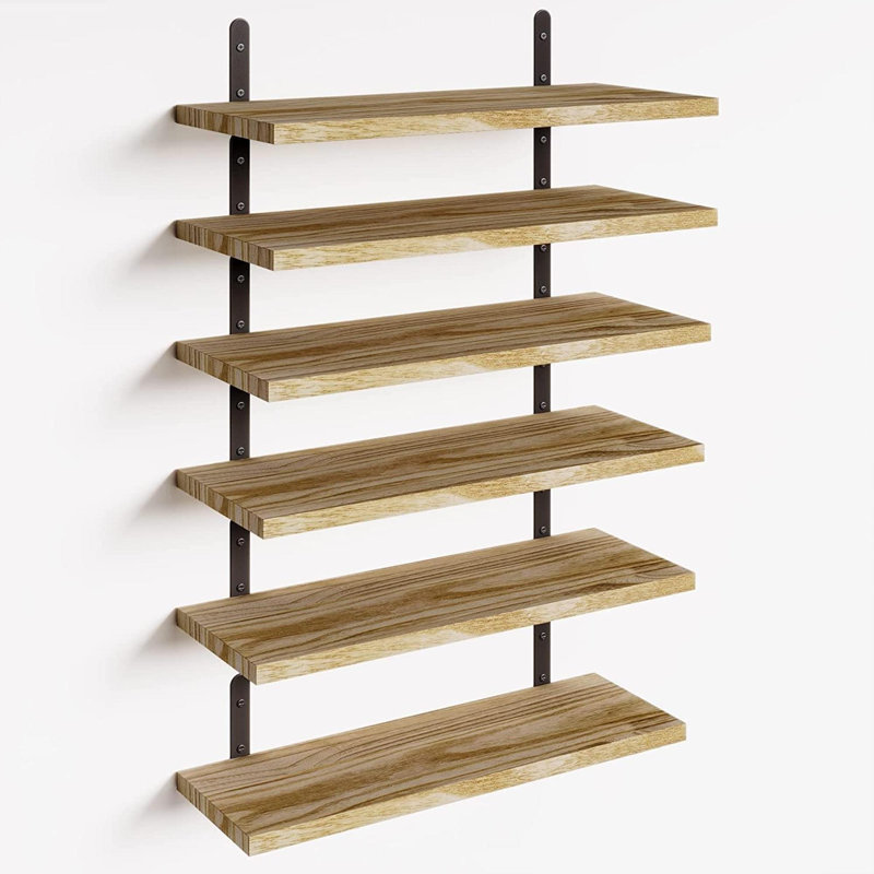 Tablette flottante en bois 6 pièces Dabrielle