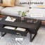 Table basse Mid-Century moderne avec tiroir de rangement
