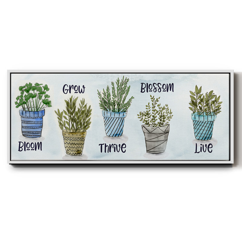 Inspirations en pot - Toile encadrée, H 12 po x l 30 po