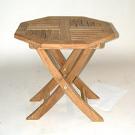 Outdoor Octagonal Teak Side Table