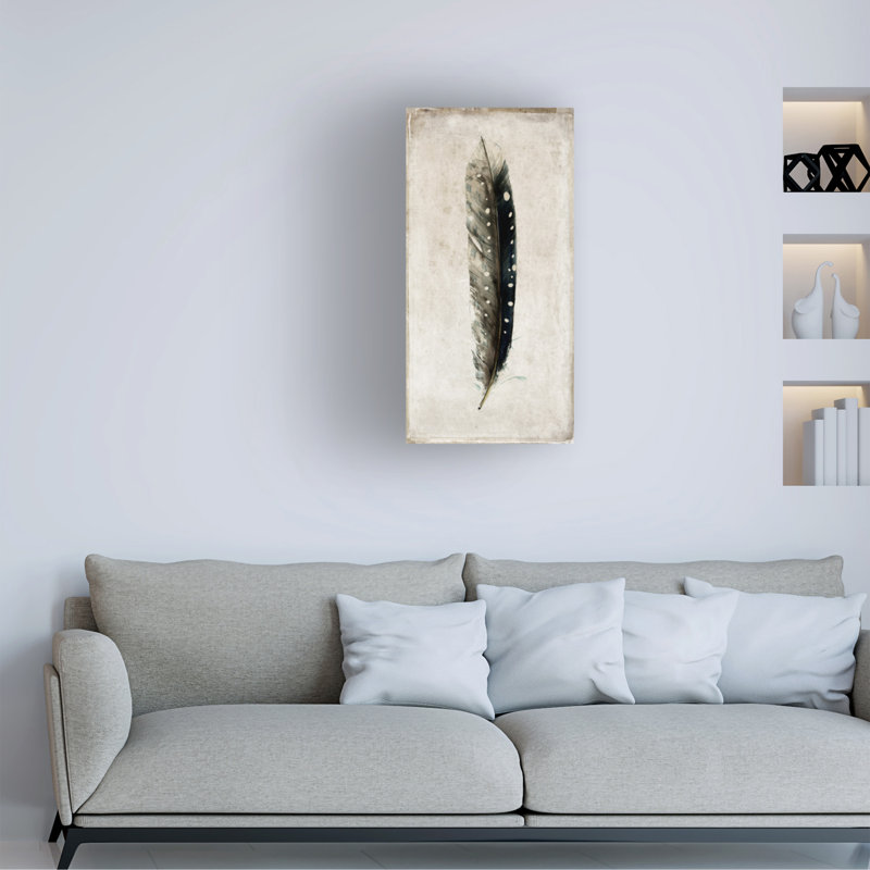 «Symmet Design» «Feather 2», art sur toile, H 19 po x l 10 po
