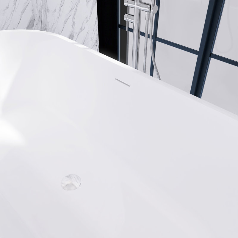66.9'' x 29.5'' Freestanding Soaking Acrylic Bathtub