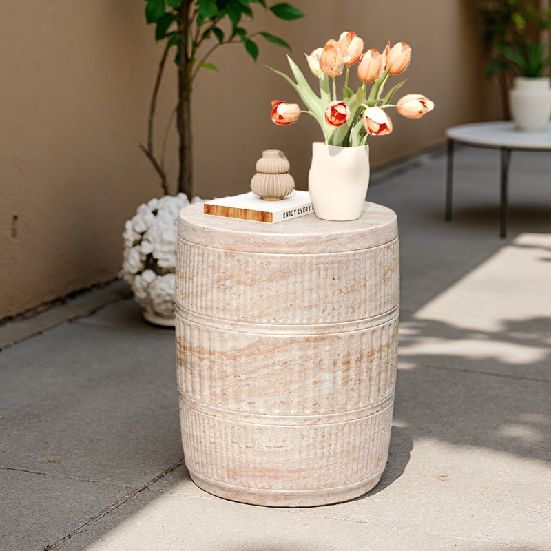 Outdoor/Indoor Lightweight Concrete Side Table