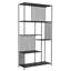 Ramar 73" Tall 5-Tier Iron Bookshelf, Antique Black