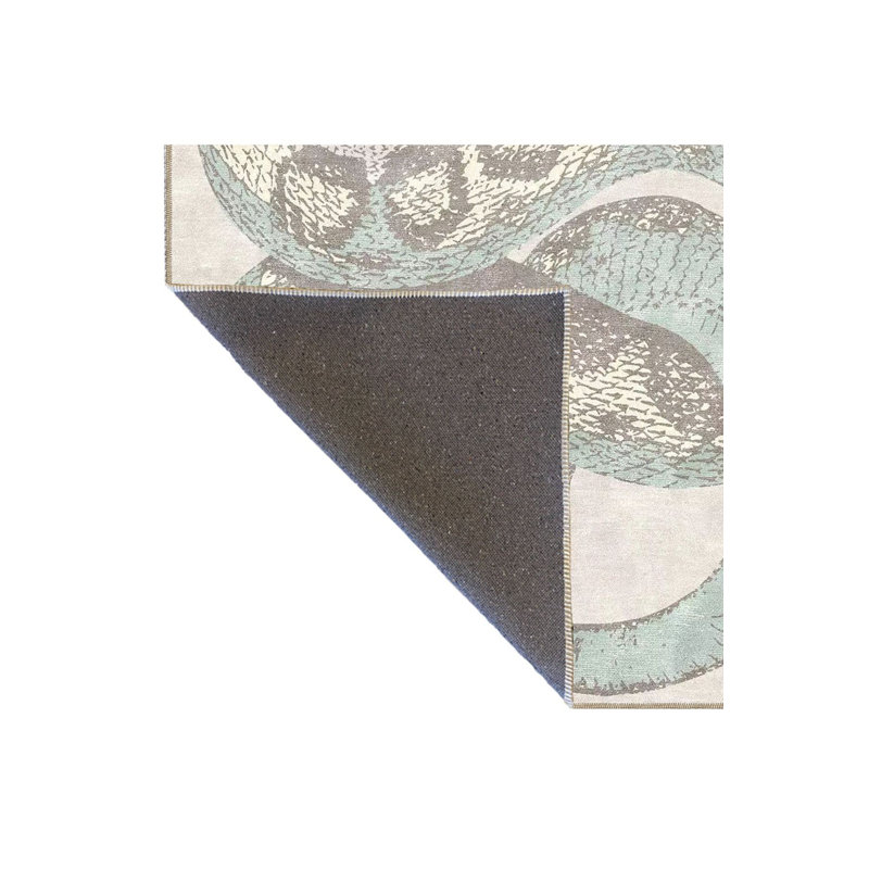 Tapis décoratif à motif de serpent, Sous-tapis carré 3 pi 3 po inclus