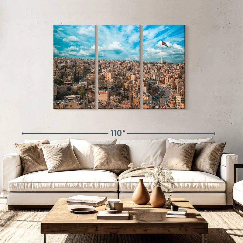 Rorry Amman Jordan Skyline, 48" H x 74" W