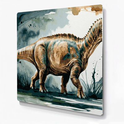 Art mural en métal Dinosaur Brontosaurus