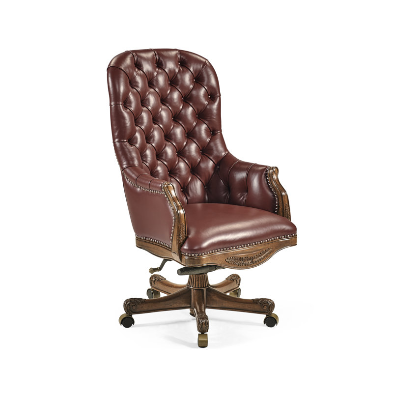Fauteuil de direction en cuir véritable Buckingham