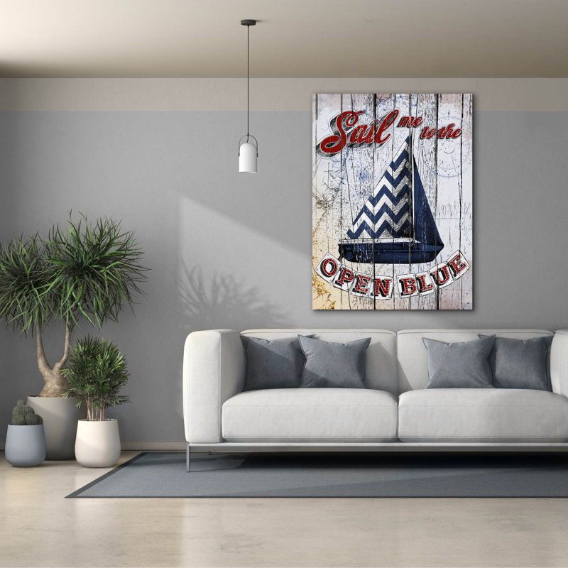«Sail Me» par Art Licensing Studio, art mural sur toile, H 54 po x l 40 po x P 1,5 po