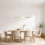Luminaire suspendu linéaire moderne à 3 lumières avec ensemble de 3 lumières DEL pour salle à manger, îlot de cuisine