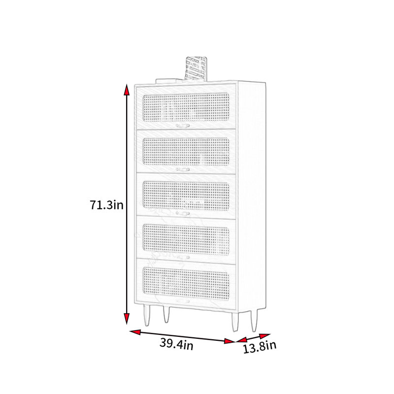 Dayde, (5 tablettes) H 71,3 po x l 39,4 po x P 13,8 po