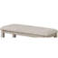 Banc de style avec assise et repose-pieds rembourrés gris, structure en bois robuste pour salle à manger brun / beige gris